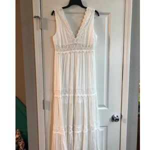 Altar’d State white sheer/lace maxi dress